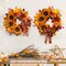 20" Wreaths for Front Door Artificial Fall Wreath Decor Door Wreath with Sunflowers, Dahlias, Berries, Bow